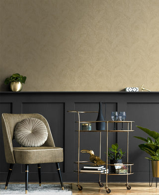DC61705 banana leaf wallpaper living room from the Deco 2 collection by Collins & Company