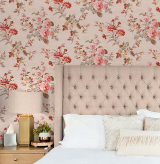 SD10707KD Agathius floral trail wallpaper bedroom from Say Decor