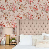 SD10707KD Agathius floral trail wallpaper bedroom from Say Decor