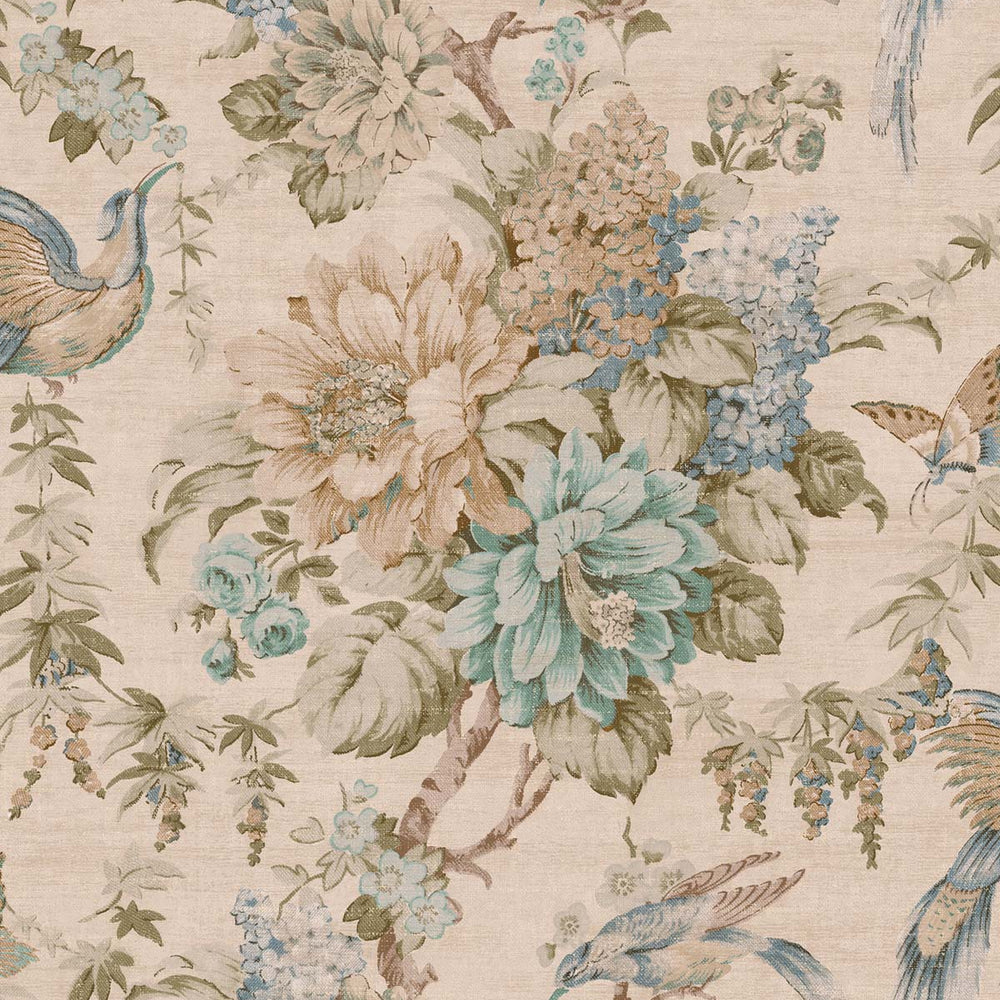 SD20907KD vintage chinoiserie floral wallpaper from Say Decor