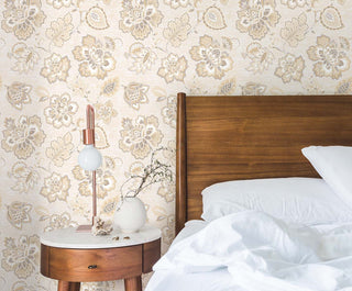 SD60005RD Chevalier jacobean floral wallpaper bedroom from Say Decor