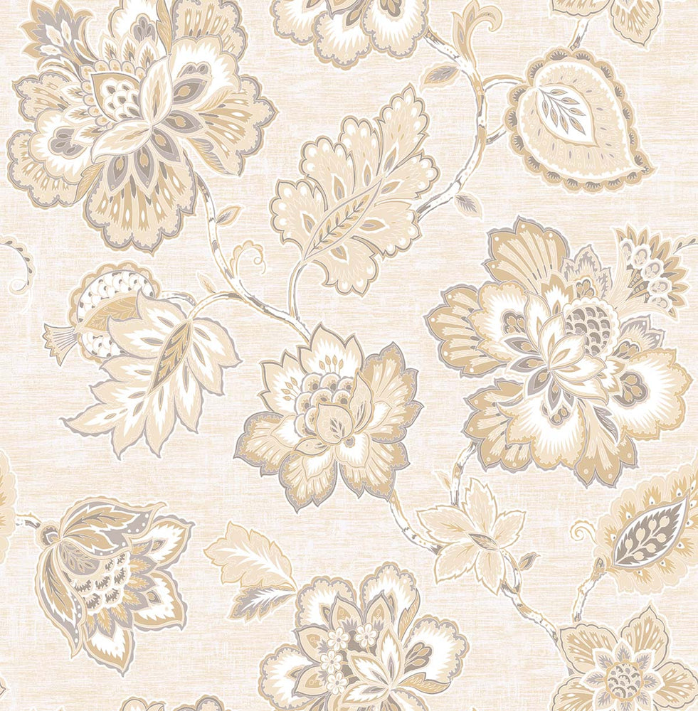 SD60005RD Chevalier jacobean floral wallpaper from Say Decor