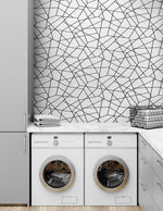 DT20100 Quartz Geo textured vinyl wallpaper laundry room from DuPont™ Tedlar® 