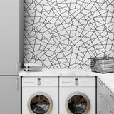 DT20100 Quartz Geo textured vinyl wallpaper laundry room from DuPont™ Tedlar® 