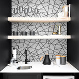 DT20100 Quartz Geo textured vinyl wallpaper bar from DuPont™ Tedlar® 