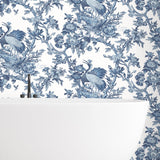 DT20200 crane toile textured vinyl wallpaper bathroom from DuPont™ Tedlar®