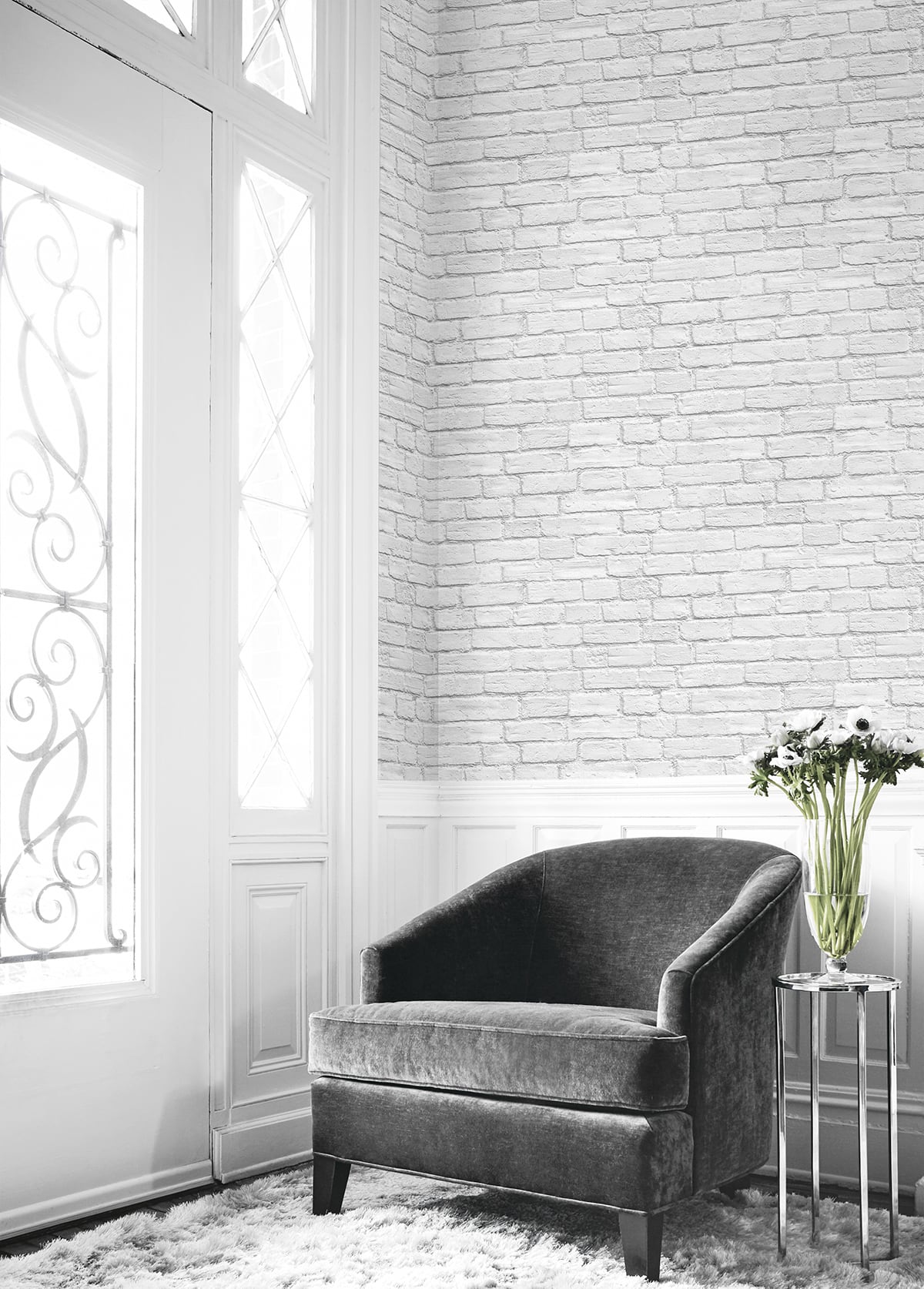 DT20400 vintage brick textured vinyl wallpaper entry from DuPont™ Tedlar®