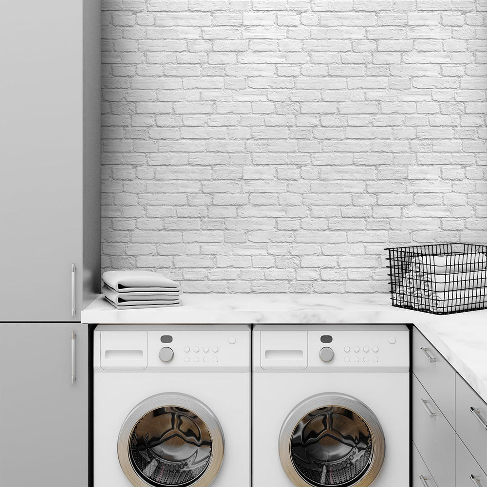 
                  
                    DT20400 vintage brick textured vinyl wallpaper laundry room from DuPont™ Tedlar®
                  
                