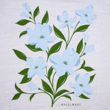 KT604 dogwood floral tea towel design from Hazelmade
