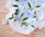 KT604 dogwood floral tea towel detail from Hazelmade