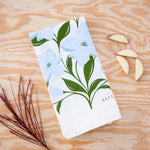 KT604 dogwood floral tea towel lifestyle from Hazelmade