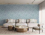 EG10002 geometric wallpaper living room from the Geometric Textures collection by Etten Studios