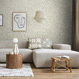 EG10005 geometric wallpaper living room from the Geometric Textures collection by Etten Studios