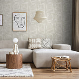 EG10200 geometric wallpaper living room  from the Geometric Textures collection by Etten Studios