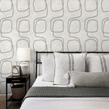 EG10208 geometric wallpaper bedroom  from the Geometric Textures collection by Etten Studios