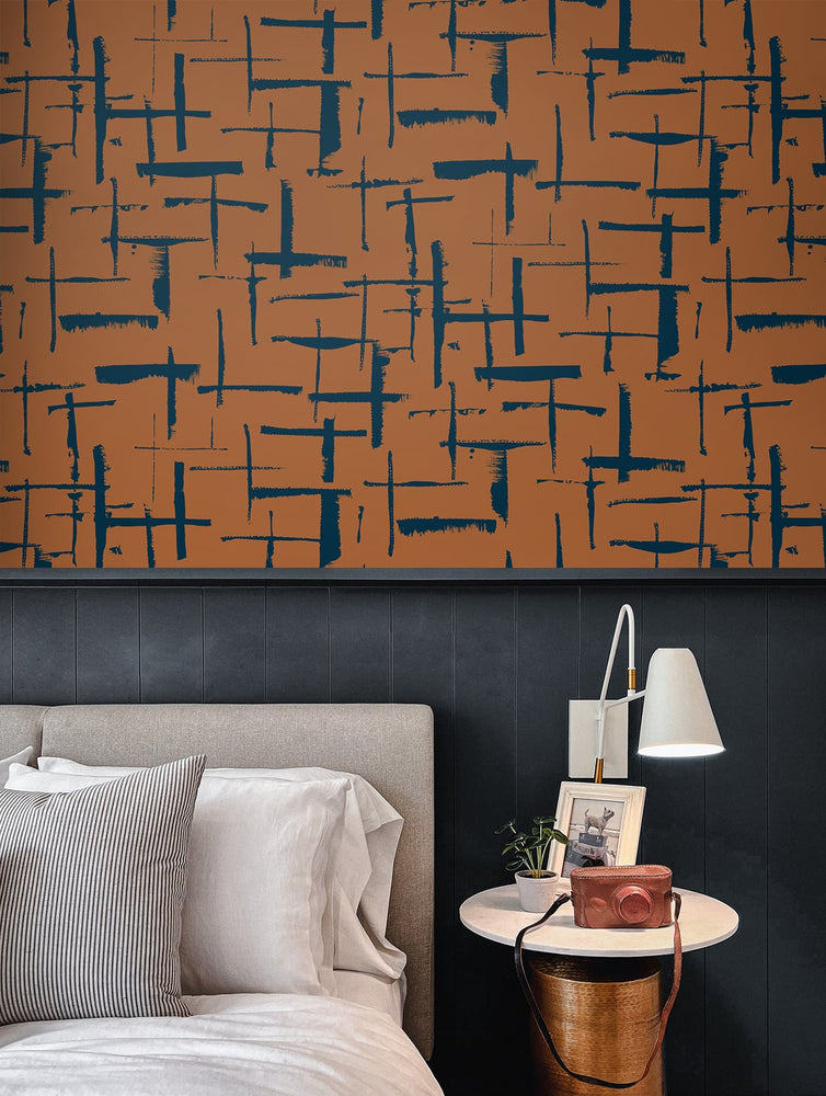 EG10305 abstract wallpaper bathroom from the Geometric Textures collection by Etten Studios