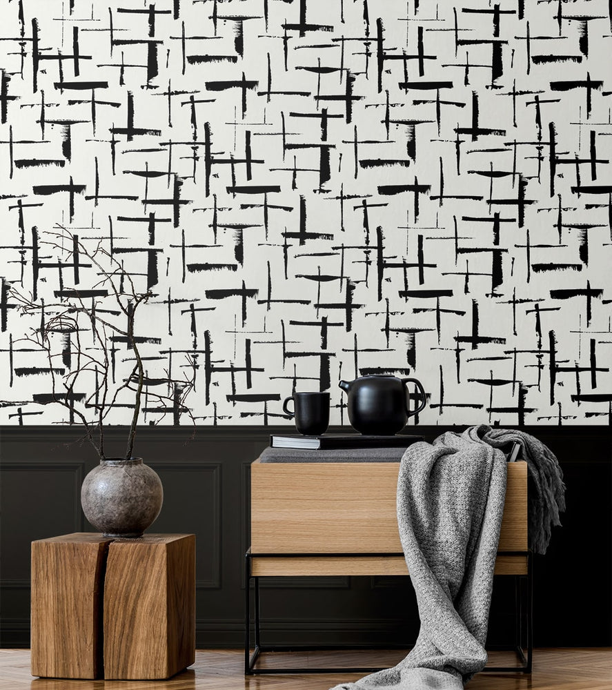 EG10310 abstract wallpaper living room from the Geometric Textures collection by Etten Studios