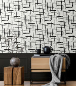EG10310 abstract wallpaper living room from the Geometric Textures collection by Etten Studios