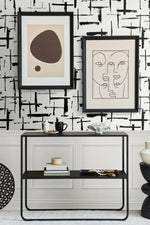 EG10310 abstract wallpaper entryway from the Geometric Textures collection by Etten Studios