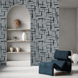 EG10312 abstract wallpaper living room from the Geometric Textures collection by Etten Studios