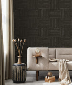 EG10407 geometric wallpaper living room from the Geometric Textures collection by Etten Studios