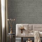 EG10408 geometric wallpaper living room from the Geometric Textures collection by Etten Studios