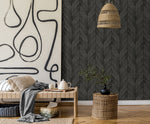 EG10600 chevron striped wallpaper living room from the Geometric Textures collection by Etten Studios