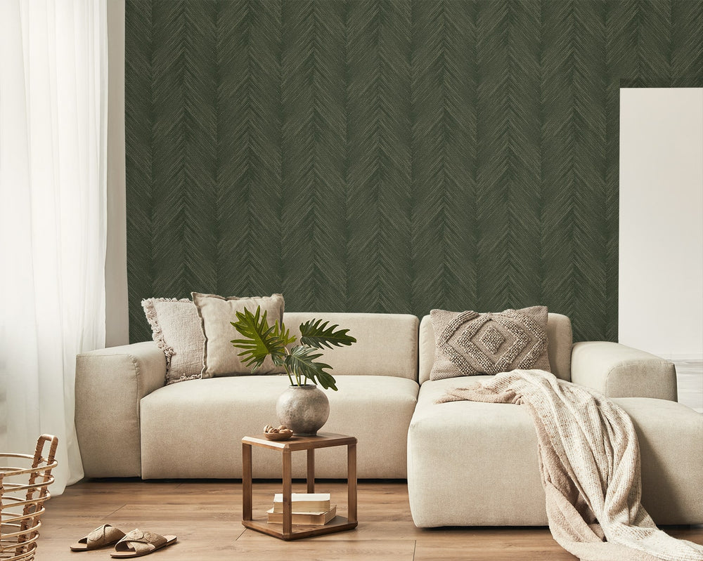 EG10604 chevron striped wallpaper living room from the Geometric Textures collection by Etten Studios