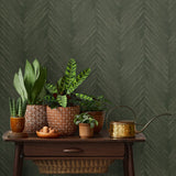 EG10604 chevron striped wallpaper decor from the Geometric Textures collection by Etten Studios