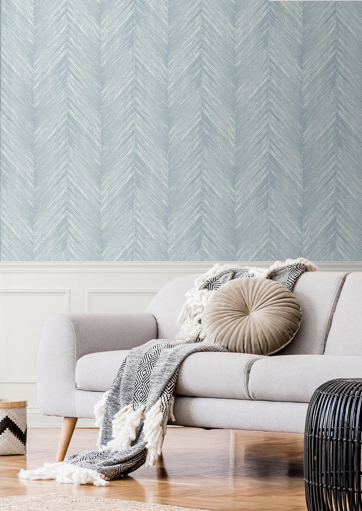 EG10612 chevron striped wallpaper living room from the Geometric Textures collection by Etten Studios