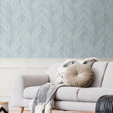 EG10612 chevron striped wallpaper living room from the Geometric Textures collection by Etten Studios