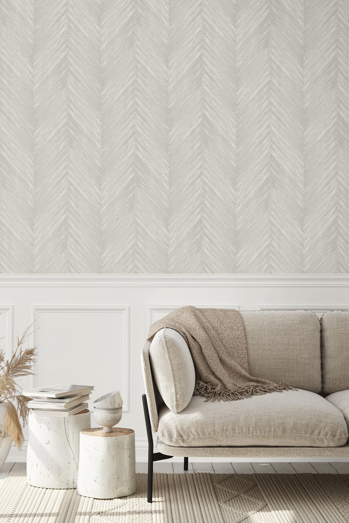 Geometric Textures Otto Chevron Unpasted Wallpaper – Say