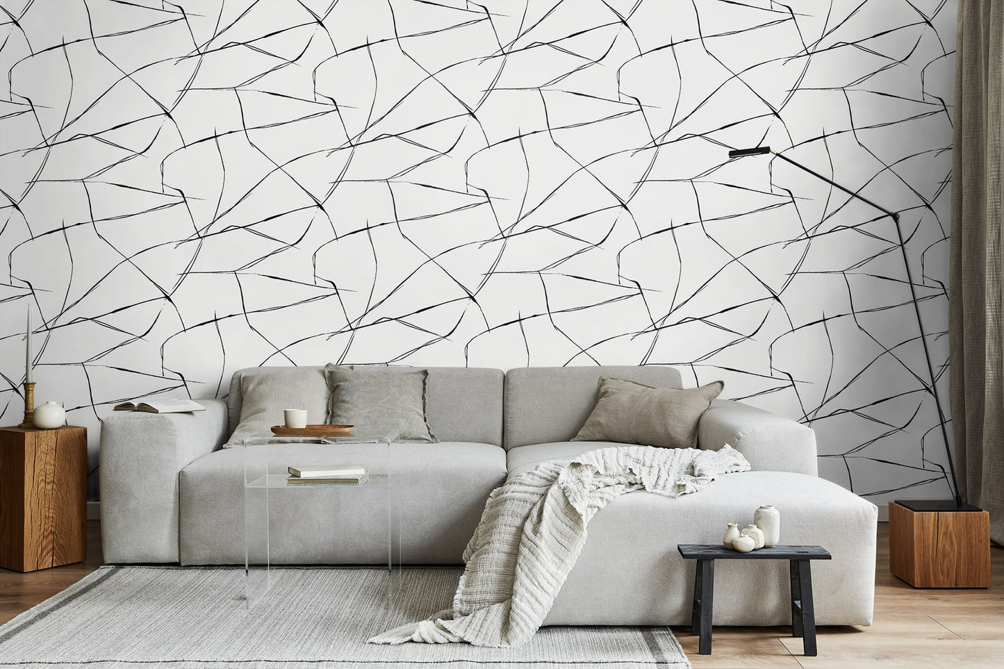 EG10700 abstract wallpaper living room from the Geometric Textures collection by Etten Studios