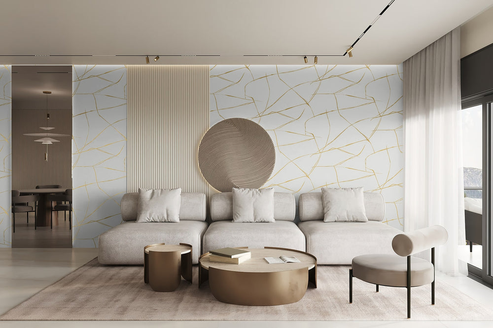 EG10705 abstract wallpaper living room from the Geometric Textures collection by Etten Studios