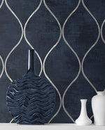 EG10802 ogee wallpaper decor from the Geometric Textures collection by Etten Studios