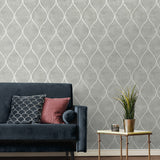 EG10808 ogee wallpaper living room from the Geometric Textures collection by Etten Studios