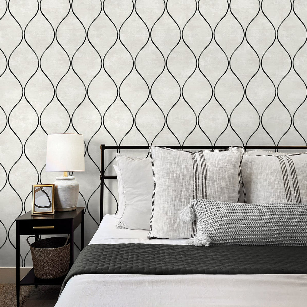 
                  
                    EG10810 ogee wallpaper bedroom from the Geometric Textures collection by Etten Studios
                  
                