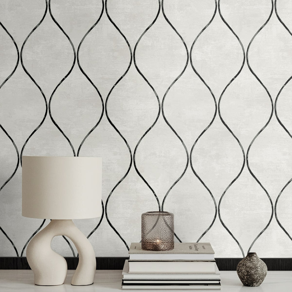 
                  
                    EG10810 ogee wallpaper decor from the Geometric Textures collection by Etten Studios
                  
                