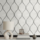 EG10810 ogee wallpaper decor from the Geometric Textures collection by Etten Studios