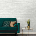 EG10900 stria faux wallpaper living room from the Geometric Textures collection by Seabrook Designs