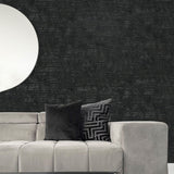 EG10910 stria faux wallpaper living room from the Geometric Textures collection by Seabrook Designs