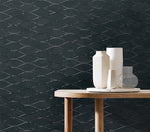 EG11102 ogee geometric wallpaper decor  from the Geometric Textures collection by Etten Studios