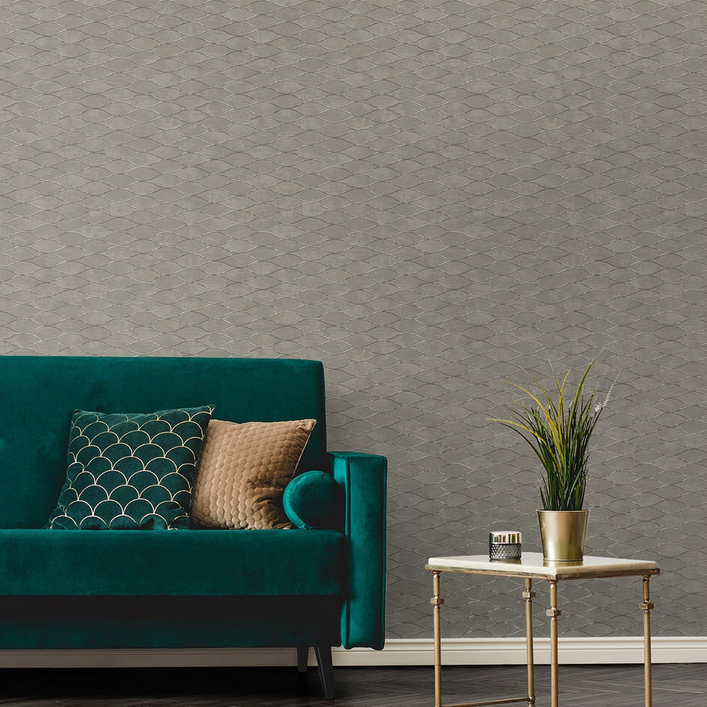 
                  
                    EG11107 ogee geometric wallpaper living room from the Geometric Textures collection by Etten Studios
                  
                