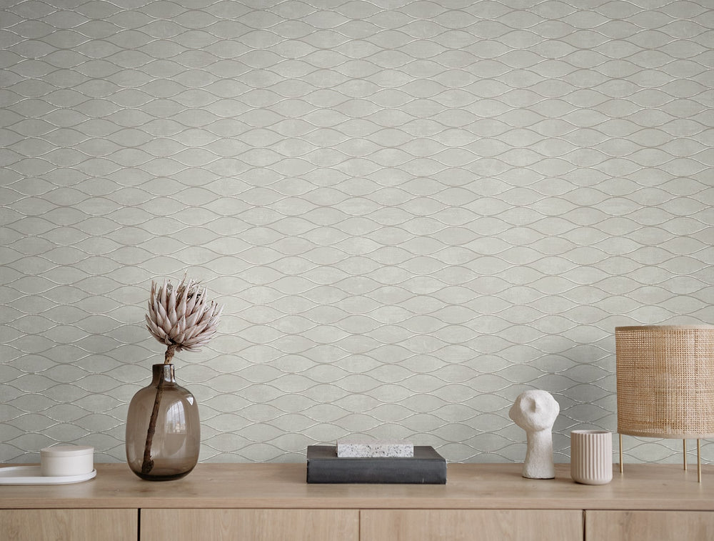 EG11118 ogee geometric wallpaper decor from the Geometric Textures collection by Etten Studios