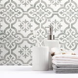 ET10010 encaustic faux tile wallpaper bathroom by Seabrook Designs