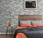 ET10105 vintage faux brick wallpaper bedroom from Seabrook Designs