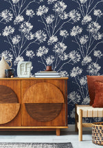 ET10412 dandelion fields floral wallpaper decor from Seabrook Designs