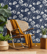 ET10412 dandelion fields floral wallpaper sitting room from Seabrook Designs