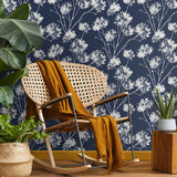 ET10412 dandelion fields floral wallpaper sitting room from Seabrook Designs