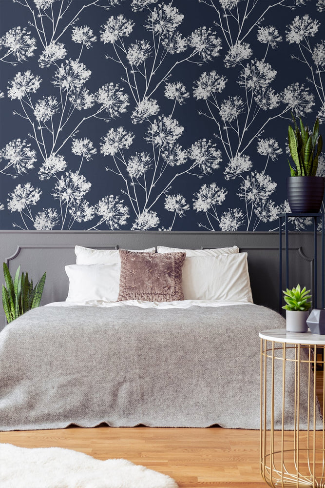 ET10412 dandelion fields floral wallpaper bedroom from Seabrook Designs